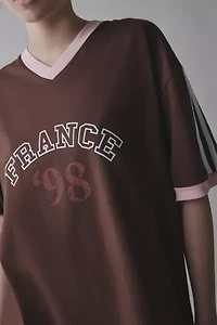 1998 France Oversized V-Neck Jersey Tee