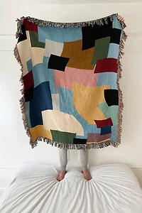 Clr Shop Patchwork Woven Throw Blanket