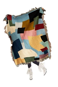 Clr Shop Patchwork Woven Throw Blanket