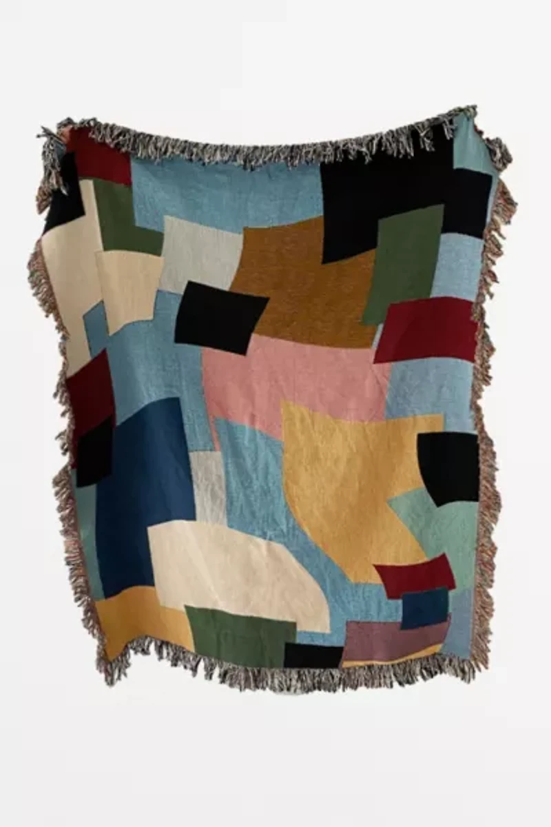 Clr Shop Patchwork Woven Throw Blanket