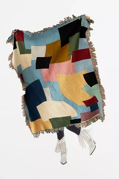 Clr Shop Patchwork Woven Throw Blanket