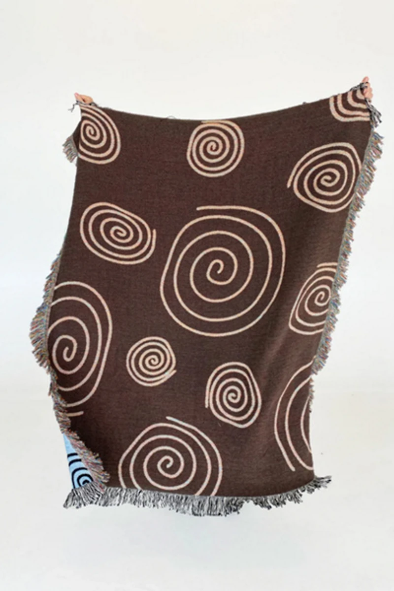 Crl Shop Twirls & Swirls Woven Throw Blanket