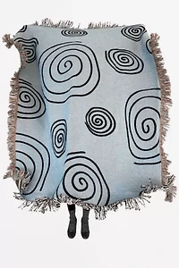Ctrl Shop Twirls & Swirls Woven Throw Blanket