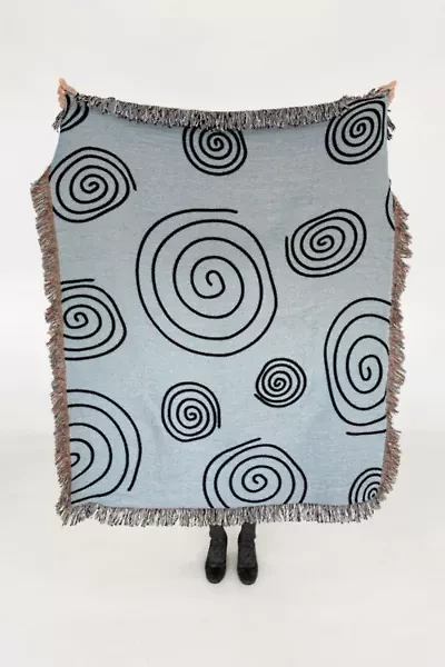 Ctrl Shop Twirls & Swirls Woven Throw Blanket