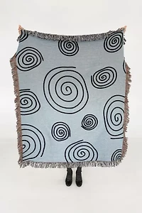 Ctrl Shop Twirls & Swirls Woven Throw Blanket