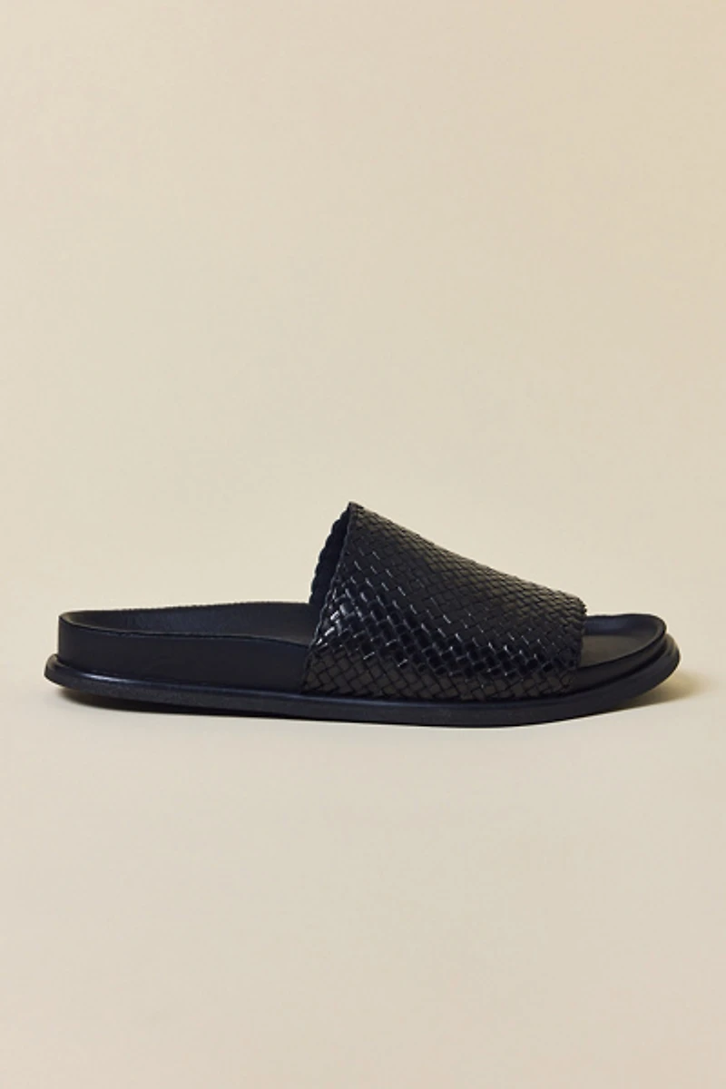 Vagabond Shoemakers Effie Woven Leather Slide Sandals