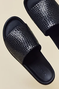 Vagabond Shoemakers Effie Woven Leather Slide Sandals