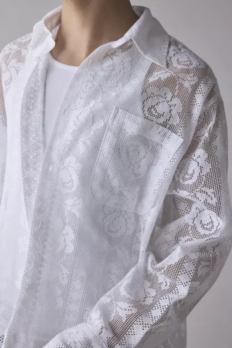 David Catalán Lace Long Sleeve Shirt