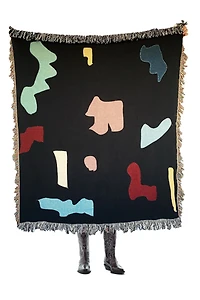 Clr Shop Abstract Form Woven Throw Blanket