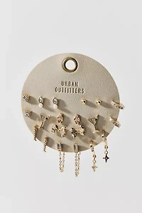 Uptown Party Rhinestone Post & Hoop Earring Set
