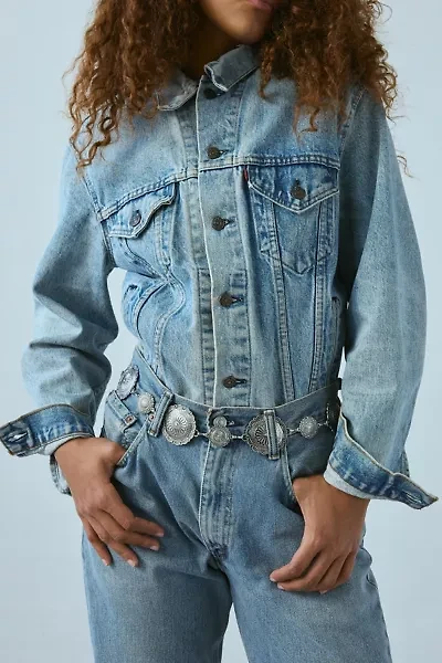 Distorted Western Circle Metal Chain Belt