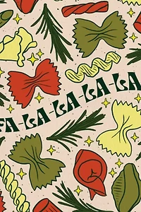 Boss Dotty Pasta Holiday Greeting Card