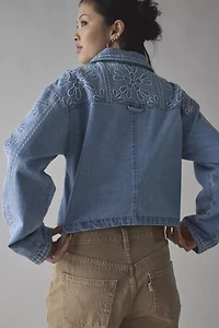 Kimchi Blue Mary Floral Embroidered Denim Jacket
