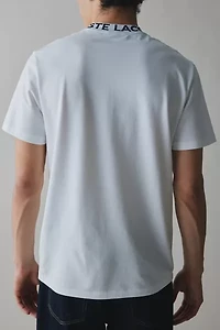 Lacoste Logo Text Bicolor Tee