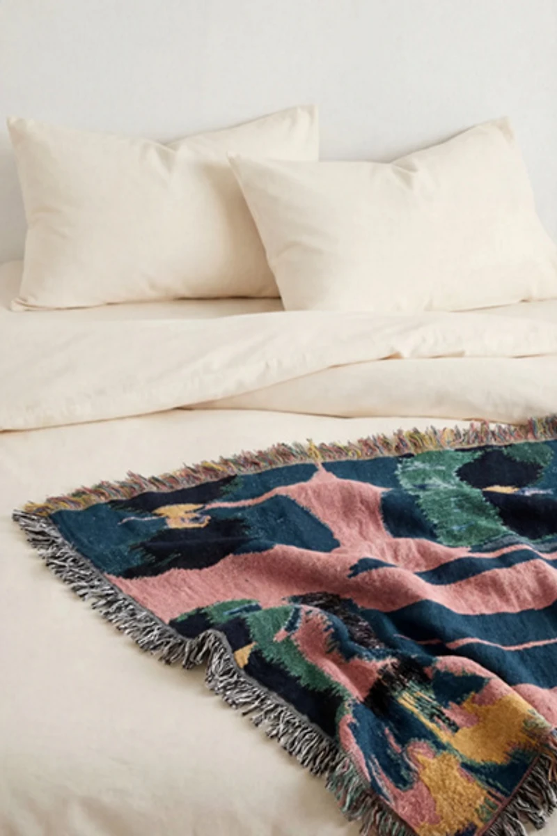 Clr Shop Flora Woven Throw Blanket
