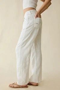 BDG Kayla Linen Low-Rise Pants