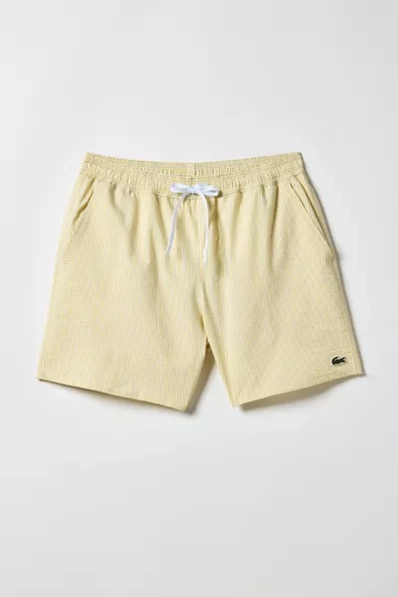 Lacoste Striped Seersucker Swim Short