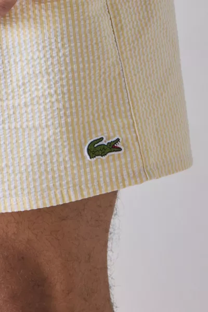 Lacoste Striped Seersucker Swim Short