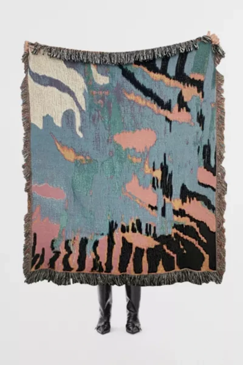 Clr Shop Melt Woven Throw Blanket