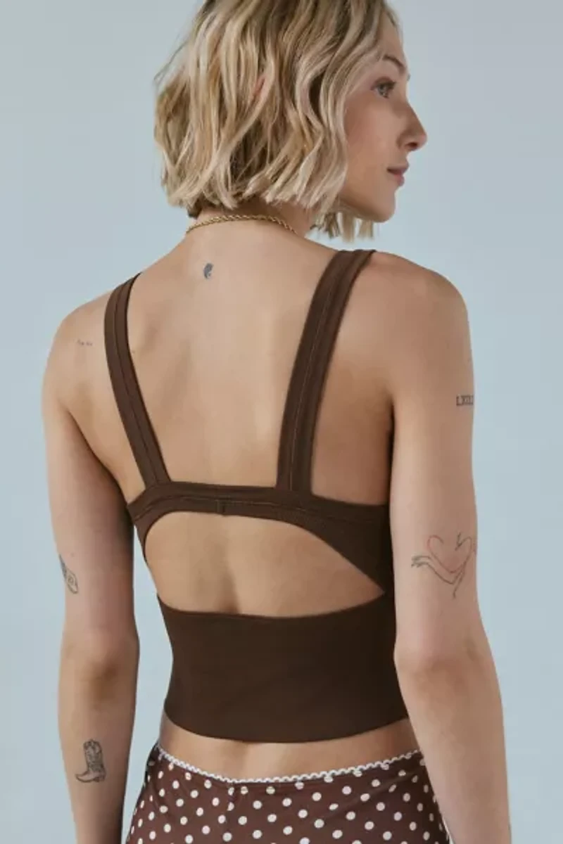 Out From Under Jade Seamless Knit Cutout Tank Top