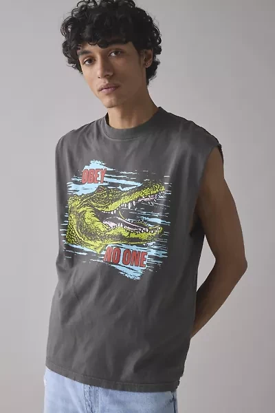 OBEY UO Exclusive Alligator Graphic Cutoff Muscle Tee
