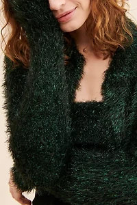 Sherrie Sparkly Cropped Cardigan