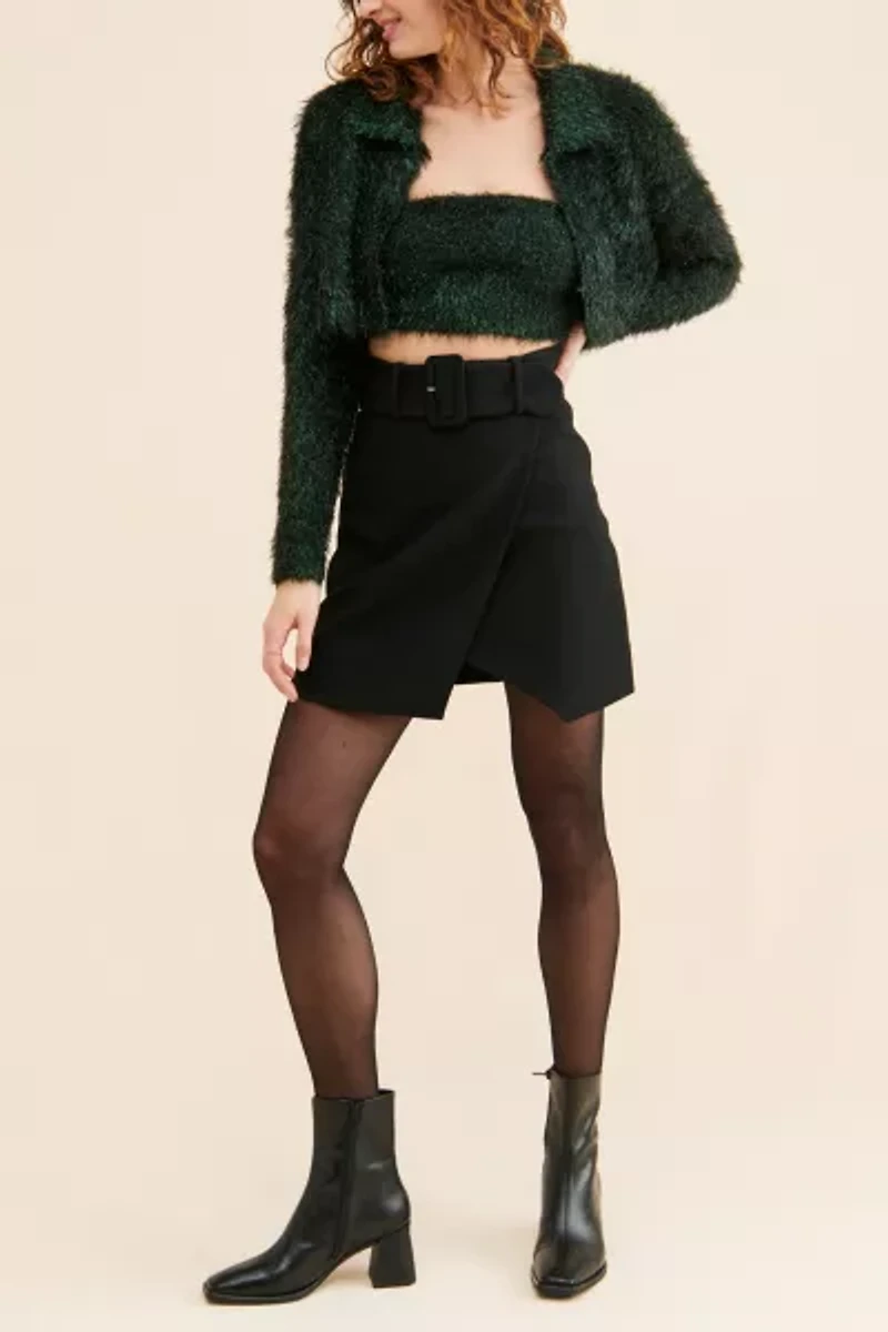 Sherrie Sparkly Cropped Cardigan