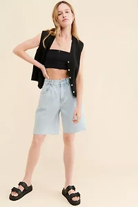 ZGY Denim High-Rise Loose Shorts