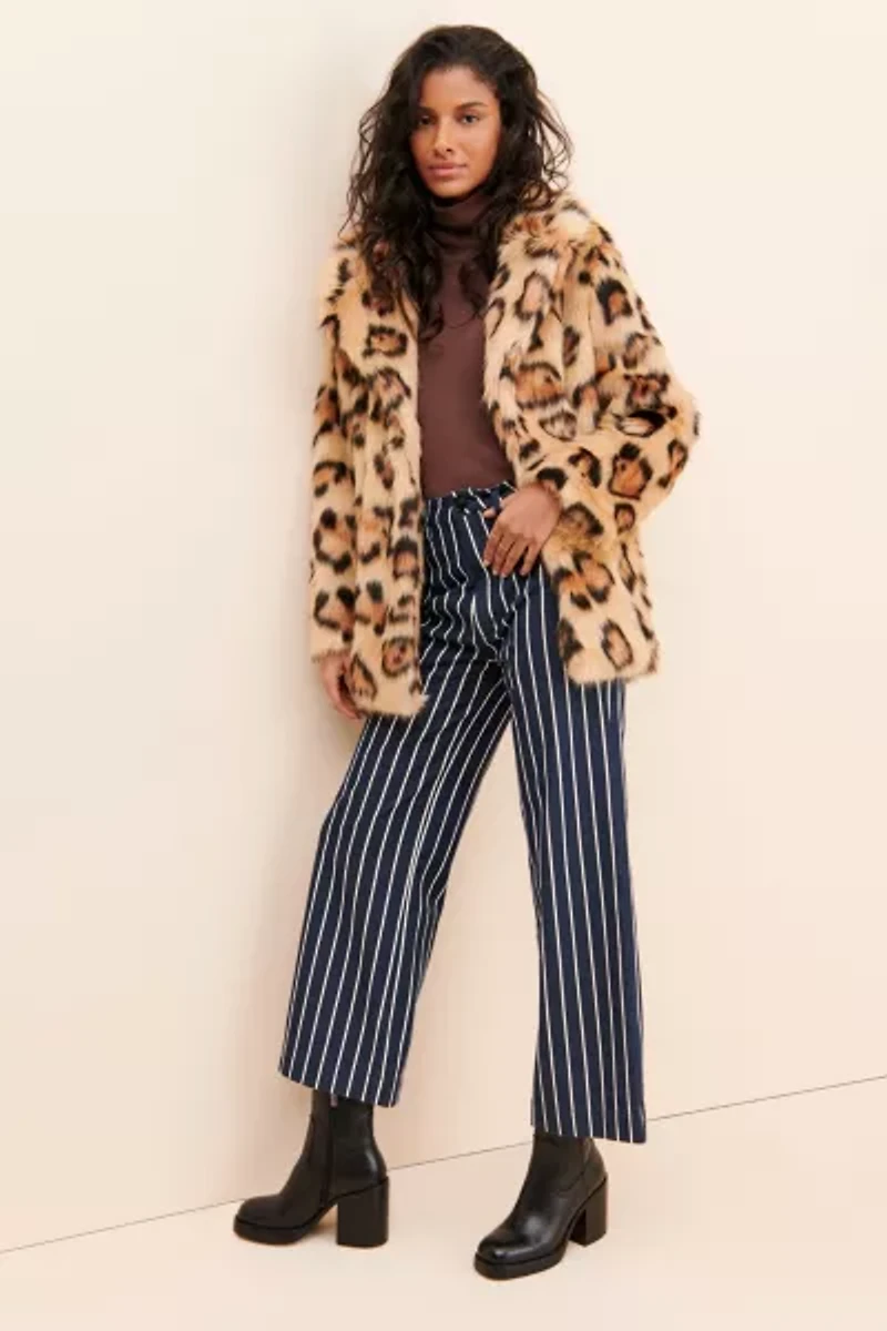 Glamorous Leopard Faux Fur Coat