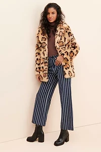 Glamorous Leopard Faux Fur Coat