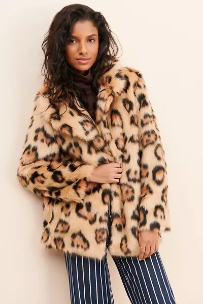 Glamorous Leopard Faux Fur Coat
