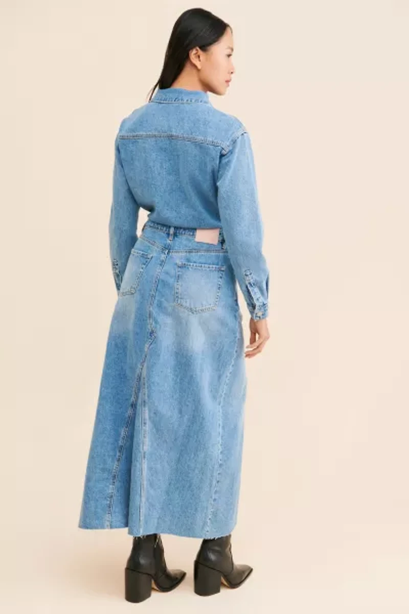 ZGY Denim Sweeper Maxi Dress