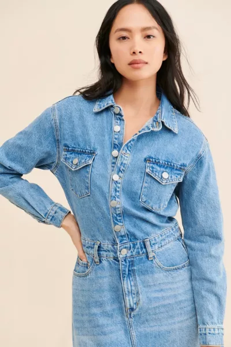 ZGY Denim Sweeper Maxi Dress