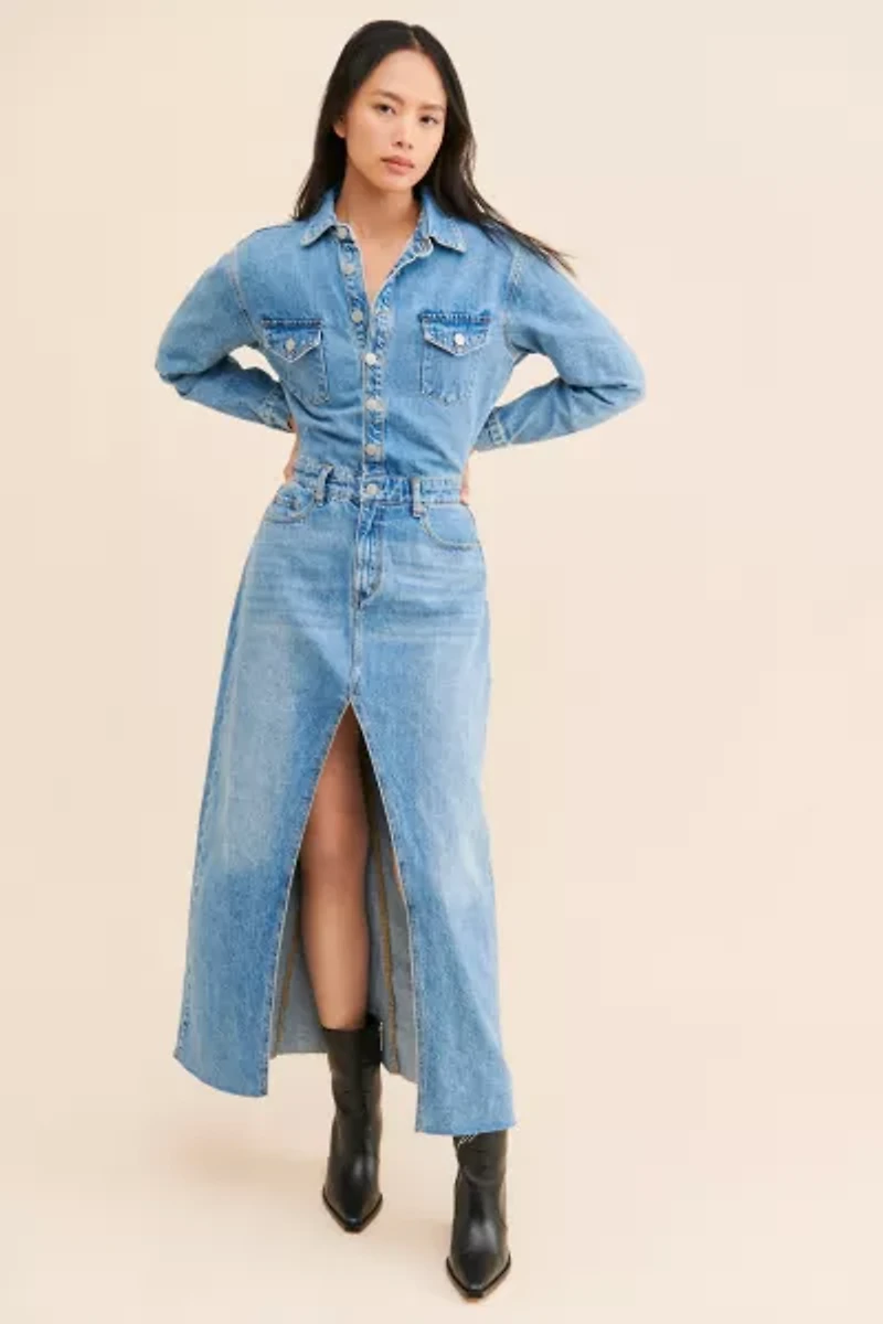 ZGY Denim Sweeper Maxi Dress