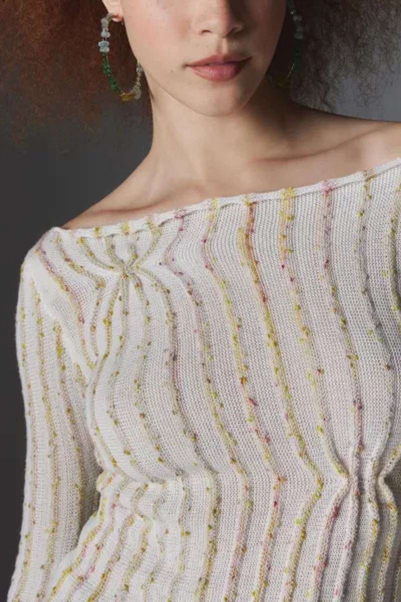 Reagan Textured Boat Neck Sweater