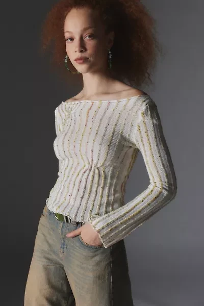 Reagan Textured Boat Neck Sweater