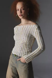 Reagan Textured Boat Neck Sweater