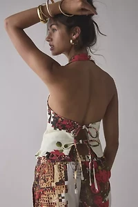 House Of Sunny The Rose Garden Halter Waistcoat