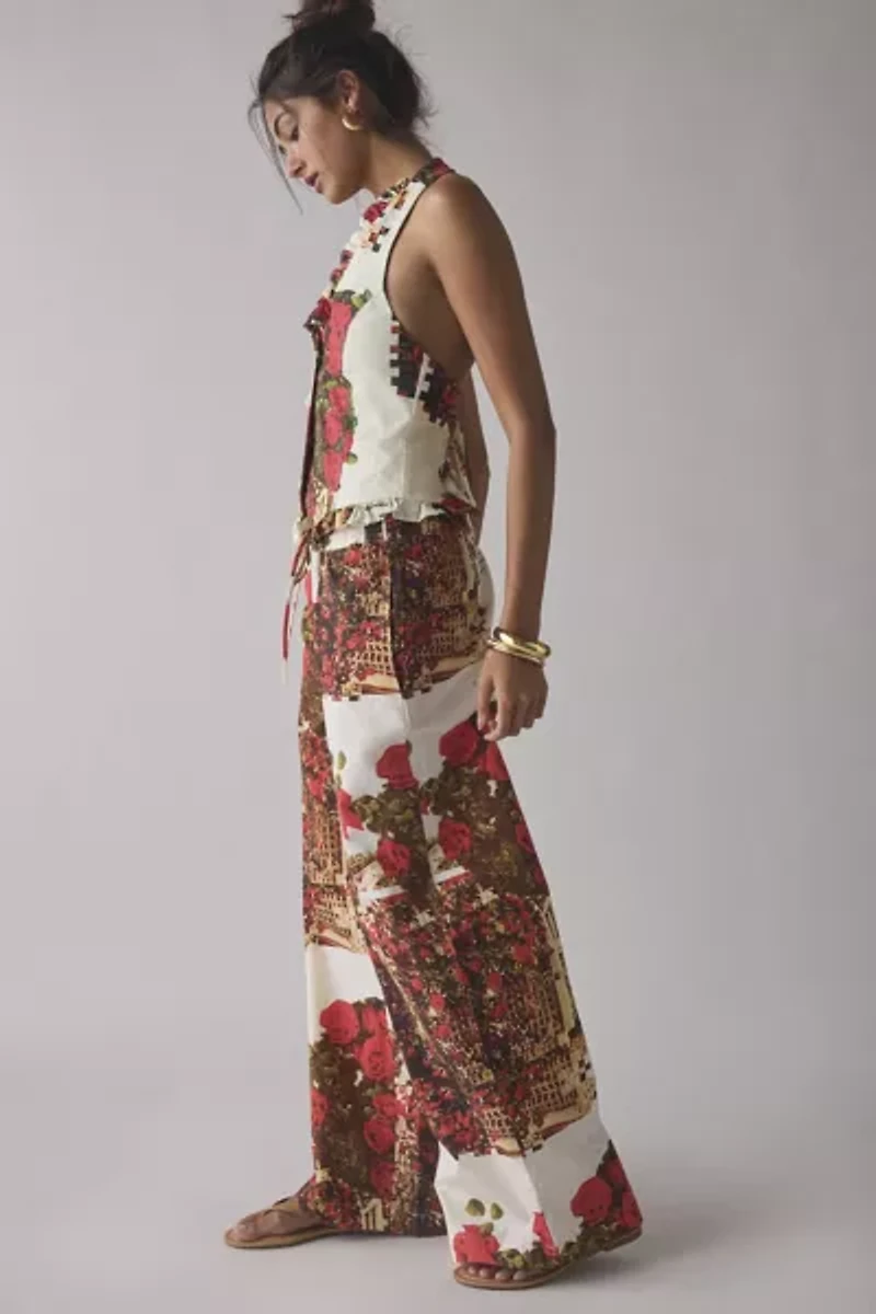 House Of Sunny The Rose Garden Wide Leg Pant