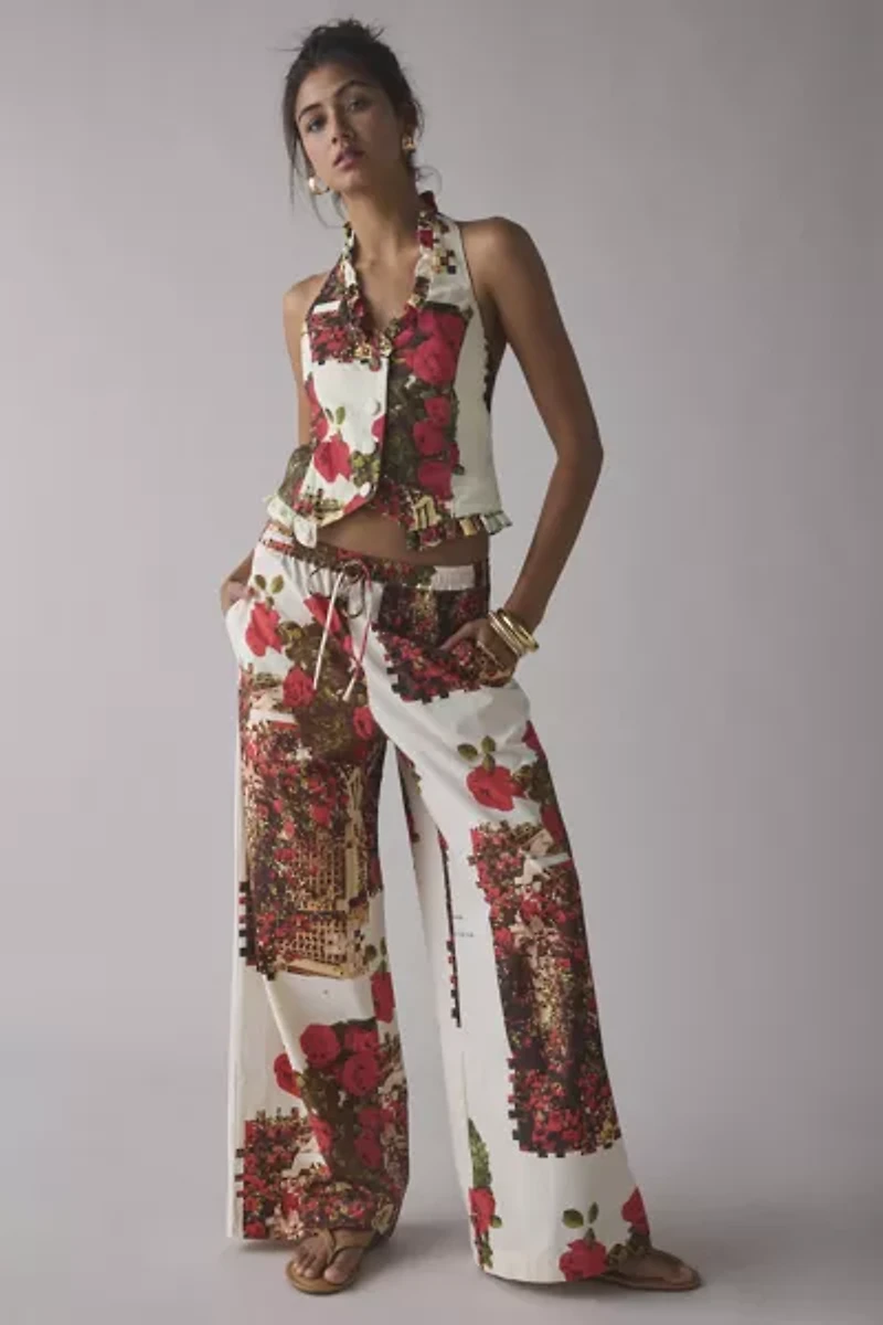 House Of Sunny The Rose Garden Wide Leg Pant