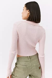 BDG Jude Ribbed Collared Sweater