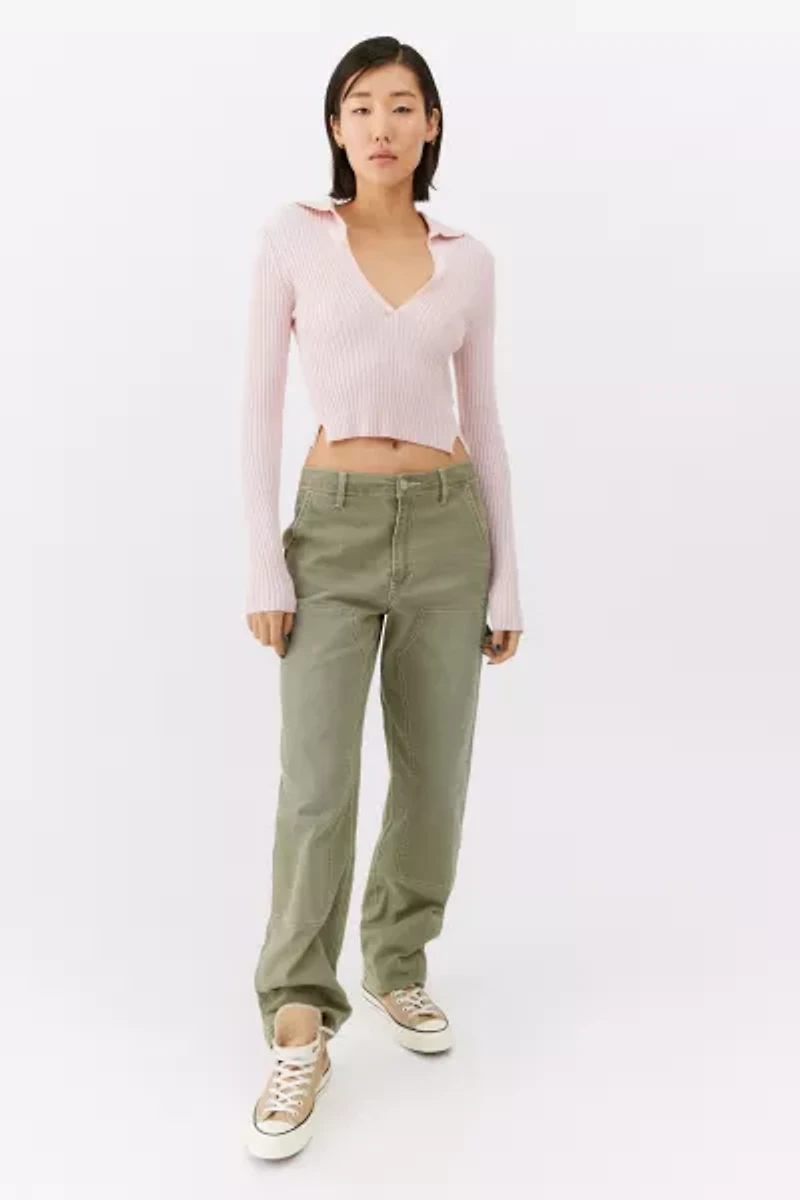 BDG Jude Ribbed Collared Sweater