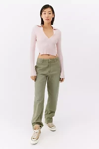 BDG Jude Ribbed Collared Sweater