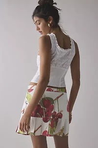 House Of Sunny The Cherry Pleated Mini Skirt