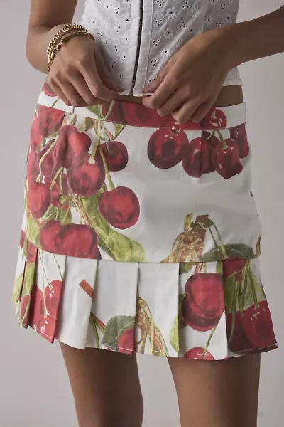 House Of Sunny The Cherry Pleated Mini Skirt