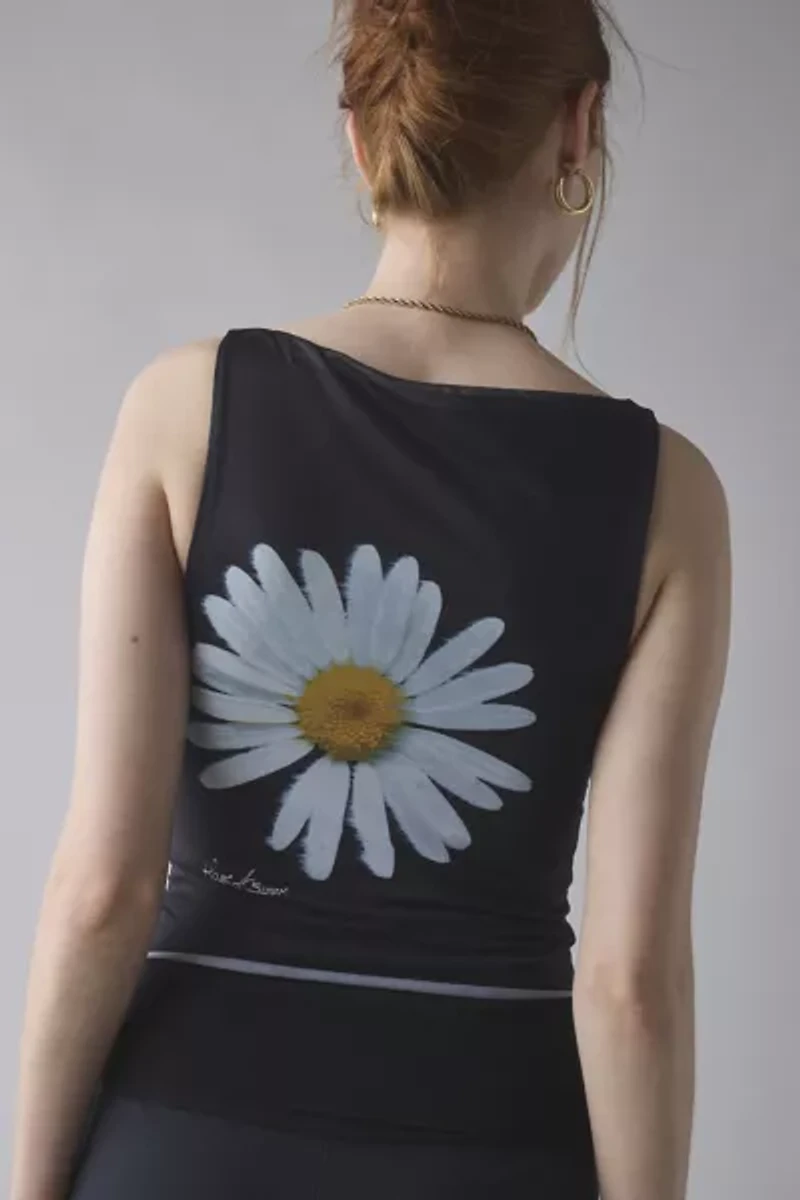 House Of Sunny Daisy Layer Mesh Boatneck Top