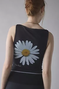 House Of Sunny Daisy Layer Mesh Boatneck Top