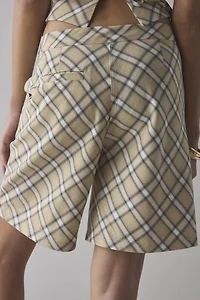 House Of Sunny Sloane Check Longline Short