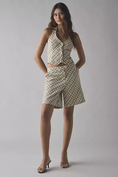 House Of Sunny Sloane Check Longline Short