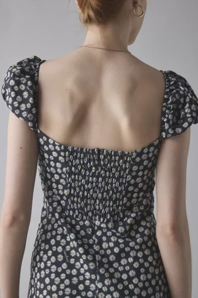 House Of Sunny Ditsy Daisy Milkmaid Mini Dress